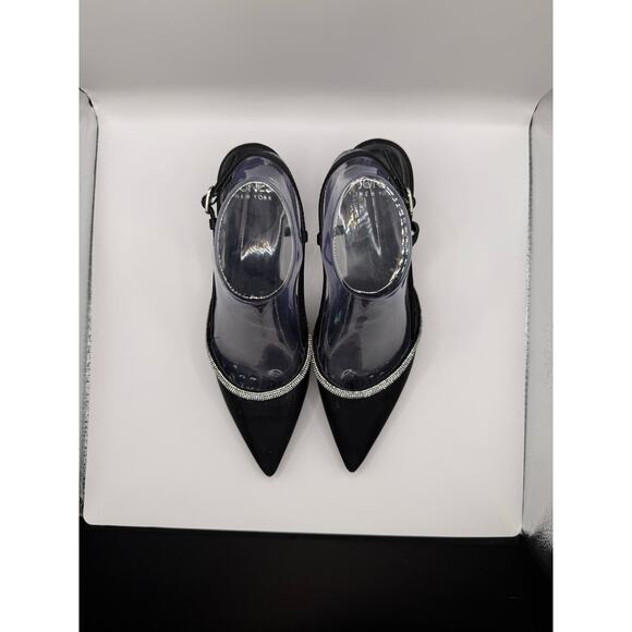 Jones New York Black Mesh Slingback Heels – Never Worn – Size 8 - Picture 6 of 13